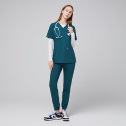 Image of Zenir | Women's StretchFit Jogger Scrub Pants - Ocean Teal