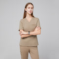 Zenir | Women's ZenFlex Comfort Scrub Top - Sand Beige