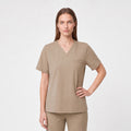 Zenir | Women's ZenFlex Comfort Scrub Top - Sand Beige