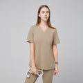 Zenir | Women's Soft Stretch Scrub Top - Sand Beige