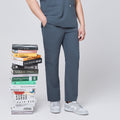 Zenir | Men's Pocket Straight Scrub Pants - Smoky Blue