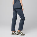 Zenir | Women's Straight Split Hem Scrub Pants - Smoky Blue