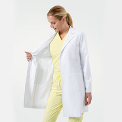 Image of Zenir | Women's Long Lab Coat LCW-04 - White