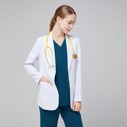 Image of Zenir | Women's Short Lab Coat LCW-02 - White